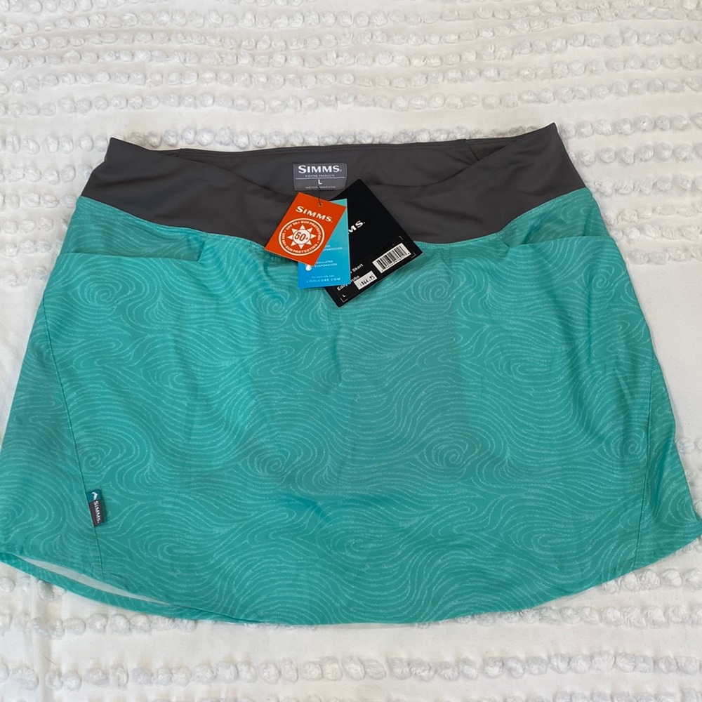 Simms Women’s UPF 50+ Guide Skort, Eddy Aruba, Size L